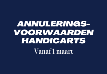​Wijziging annuleringsvoorwaarden Handicarts per 1 maart 2026